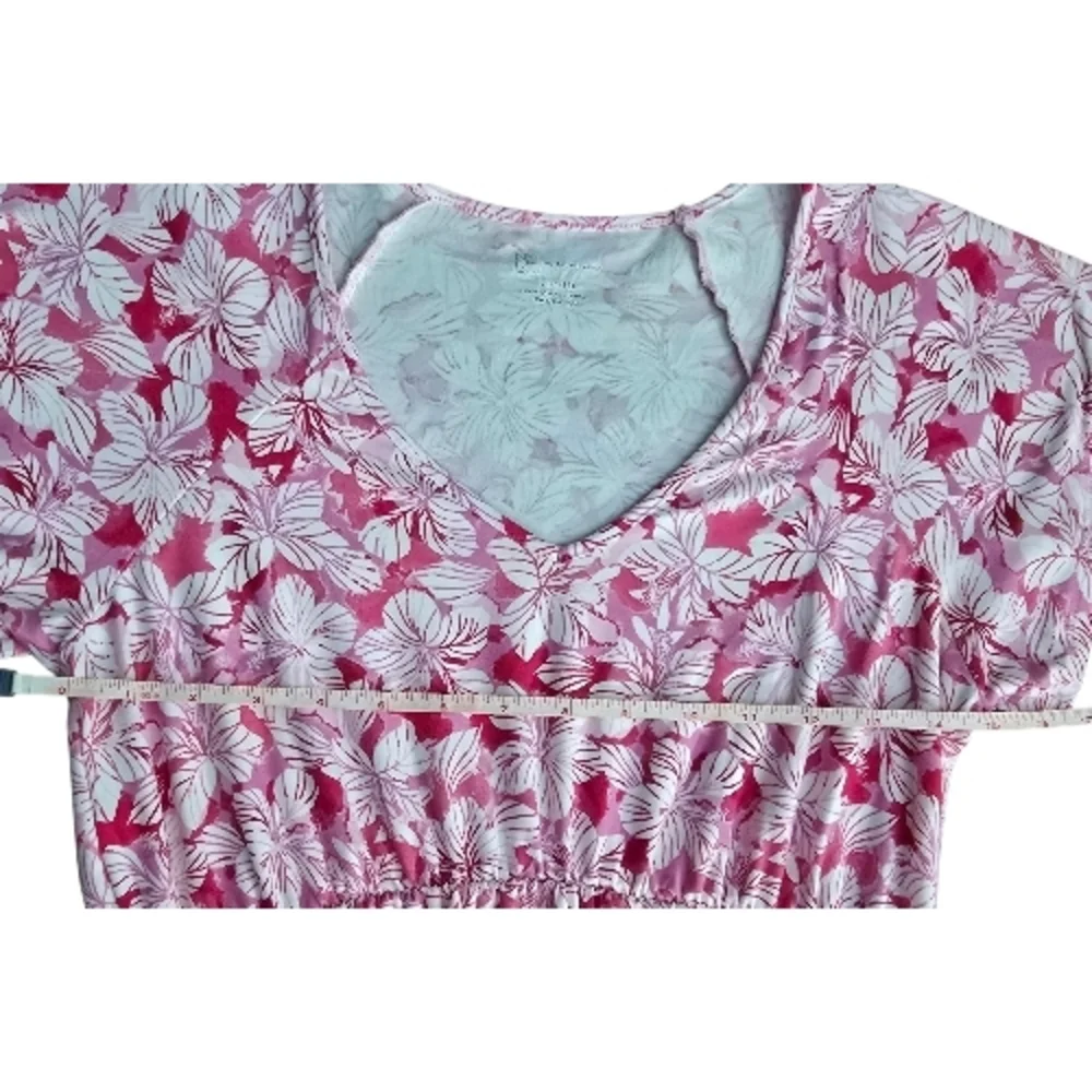 NOBO No Boundaries Pink Floral Tiered Mini Dress L (11-13) V-Neck Casual - Picture 9 of 15